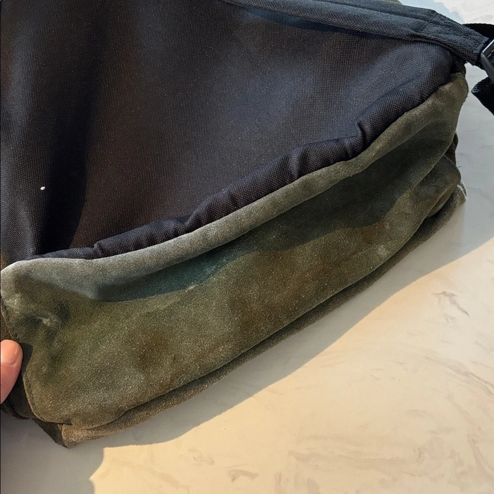 Greatland Packs Olive Green Suede Backpack